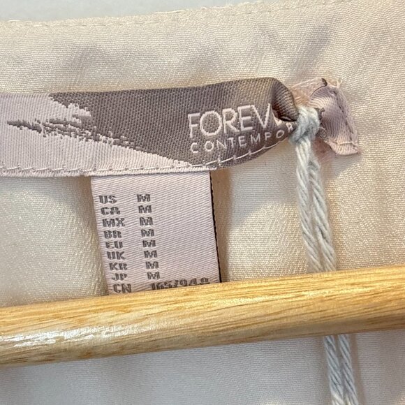 Forever21 Accordion Lace Romantic Fairy Dress Neutral Cream Small-Medium NEW - Picture 7 of 15